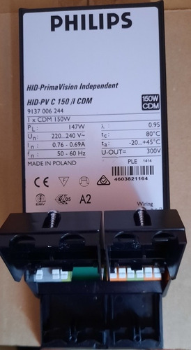 Imagen 2 de 2 de Balasto Electrónico Cdm 150w 220v P/ Lámpara Halogenuro Phil
