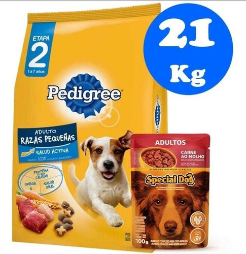 Pedigree Adulto Raza Pequeña X 21kg+pate +envios