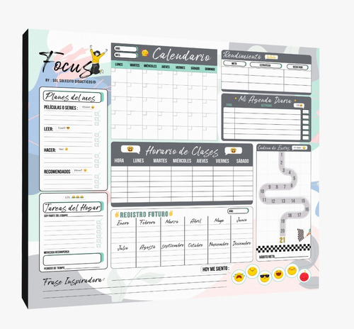 Imagen 7 de 7 de Combo Tablero De Rutinas + Tablero Focus Ms