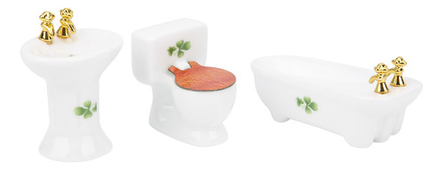 Kit De Bañera, Inodoro Y Lavabo 1/24, Casa De Muñecas, Baño