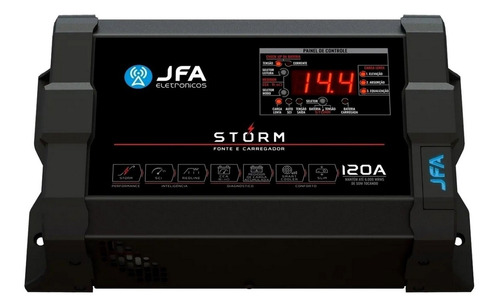 Fonte Carregador Jfa 120a Storm Bivolt Com Medidor Cca