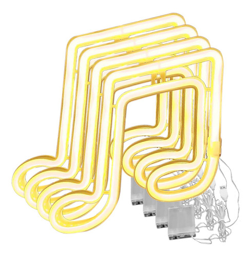 Luz Led Neón Para Habitación, Mxmlf-004, 4pzas, Usb Ó 3 Pila