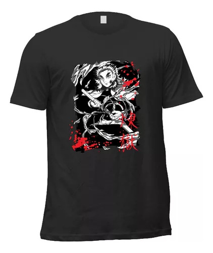 Remera Anime Demon Kyojuro Rengoku N05 A2 Unisex