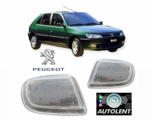 Vidrio Faro Auxiliar Peugeot 306 97 98 99 00