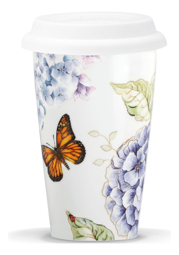 Taza Térmica De Viaje De Porcelana Lenox Butterfly Meadow Bl