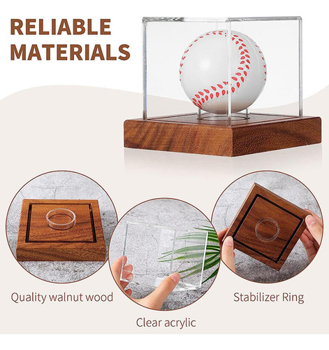 Vitrina De Béisbol Con Base De Madera Vitrina De Béisbol Exp