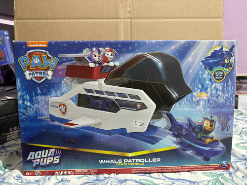 Paw Patrol Nickelodeon, Whale Patroller Team Vehicle, Aqua