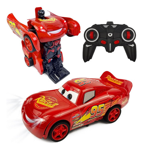 Nuit Lightning Mcqueen Coche De Control Remoto 2 En 1 Transf