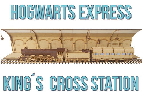 Imagen 1 de 10 de Rompecabezas Hogwarts Express + Kings Cross (harry Potter)