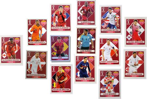 1 X Pz Extra Stiker Base Rojo Elije Menú Panini Qatar 2022 