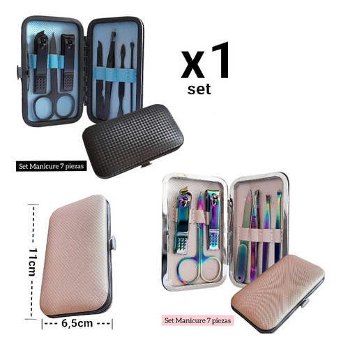 Kit Utensilios Manicure Implementos Estuche Pedicure Uñas 