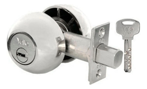 Chapa Cerrojo Seguridad Yale 170 1/4 Llave Punto Cromada