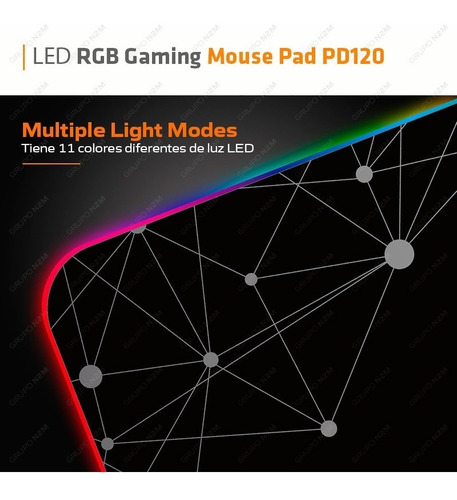 Imagen 4 de 10 de Mouse Pad Gaming M Retroiluminado Meetion Mt-pd120 Premium