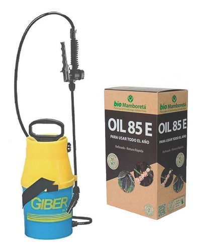 Pulverizador Giber 5lt Insecticida Mamboreta Oil 85 100cc