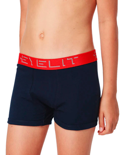 Boxer Eyelit Niños 211 Algodon Elastizado Liso Con Elastico