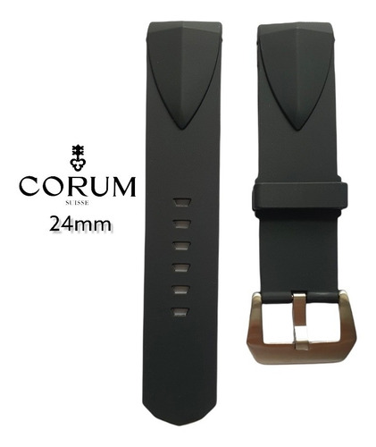 Extensible Corum Negro Comn Hebilla 24mm Mod#10
