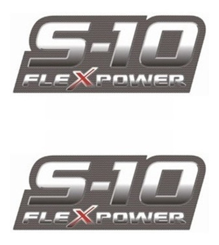 Par De Emblema S10 Flex Power 2010 2011 (vermelho)