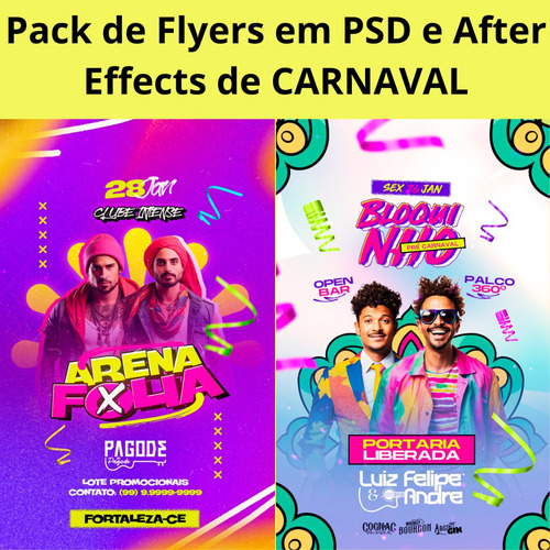 Ultra Pack Flyers Psd E After Effects Carnaval - Atualizado