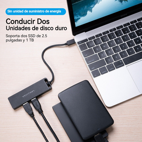 Adaptador Usb C Usb A Micro Usb Multipuerto 5 En 1 Hub 5gbps