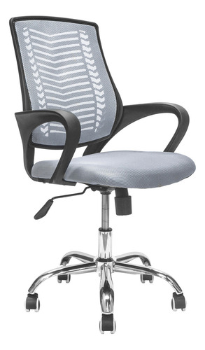 Silla De Oficina Top Living Sill-c2 Silla Ergonómica Ejecutiva Giratoria Para Escritorio Color Gris