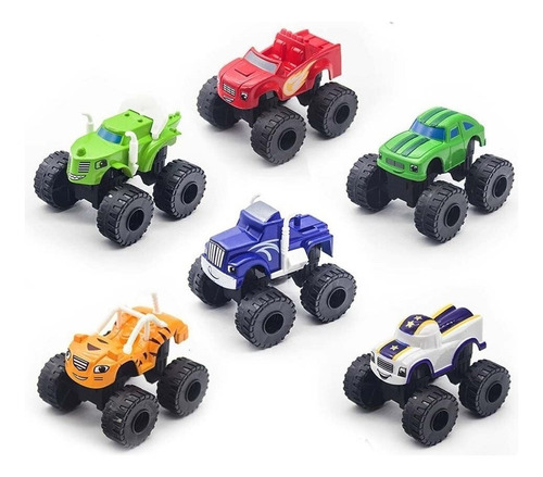 Kit De Carros Blaze Monster Machines Con 6 Piezas De