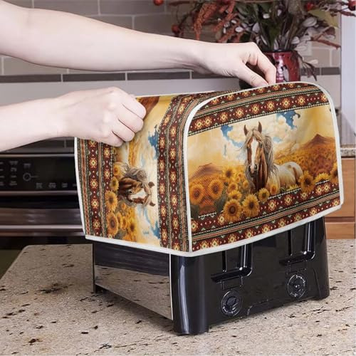 Funda Para Tostadora De 4 Rebanadas De Tribu Azteca, Con Est