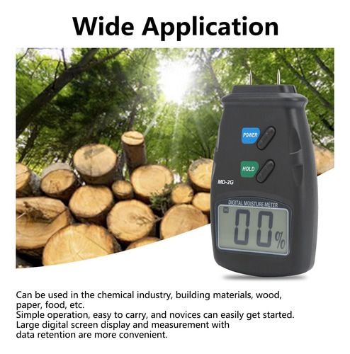 Medidor De Humedad Para Madera, 5% 40%, Medidor Digital De M