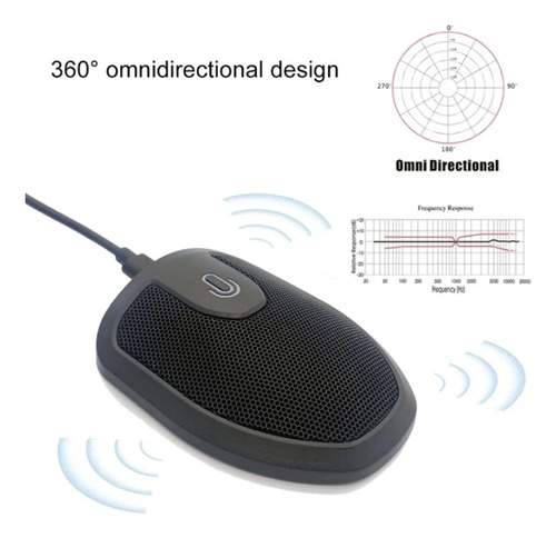 Microfone De Conferência Usb Computer Mute Function Omnidi-f