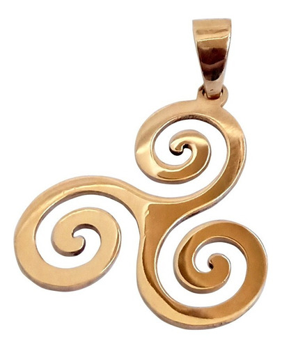 Pingente Triskle Triskelion Celta Em Ouro 18k Maciço 