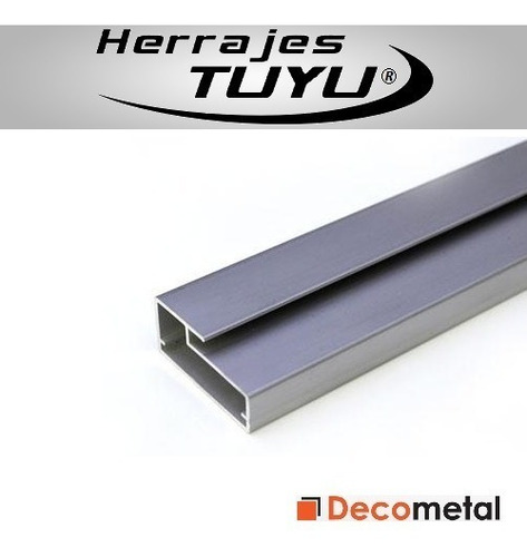 Perfil Puerta Alacena Plano 20 X 45 Aluminio Decometal