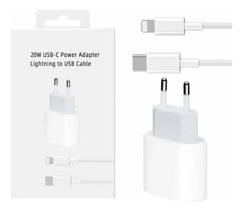 Kit Cargador Adaptador Carga Rapida Para iPhone 20w Cable 