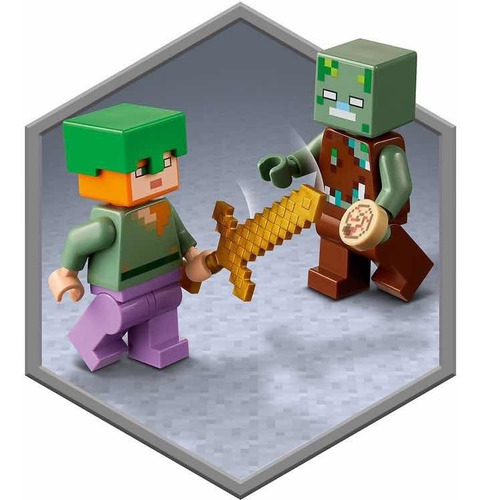 Set de construcción Lego Minecraft The coral reef 92 piezas en caja