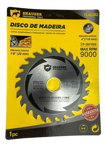 Disco De Serra Circular Diamantado 4110mm Snauzer Tl42202