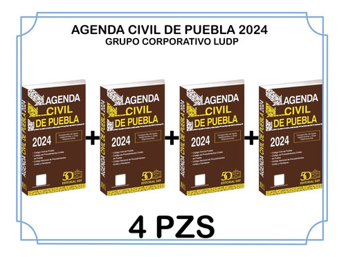 Agenda Civil De Puebla 2024 (4 Piezas)
