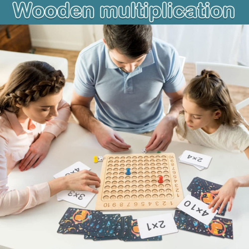 // Montessori Tabla De Madera Matemática Multiplicar Tabla