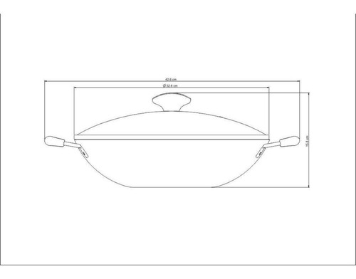 Panela Wok Tramontina Antiaderente Vermont 32cm 4,5l Colher Cor Grafite