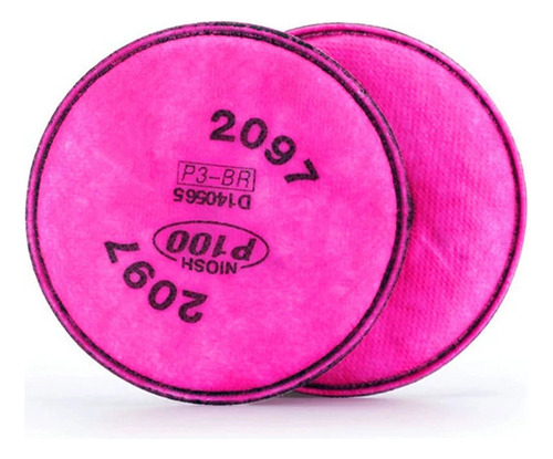 Filtros de partículas 2097 P100 3m para rímel 3m (1 par) cor 1 par