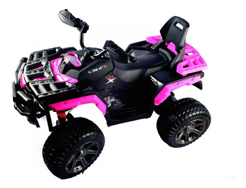 Cuatrimoto Electrica Niños 2-8, 4 Motores Llanta Goma, Cuero