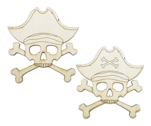 Formitas Formas Madera Piratas Calavera Pirata X15