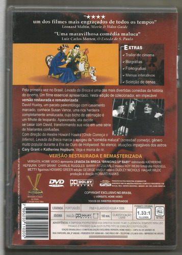 Dvd Levada Da Breca - Katharine Hepburn - Impecável (Usado)