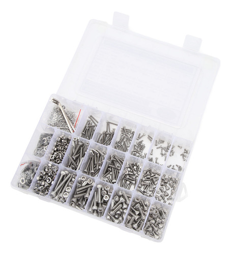 Kit De Tornillos Con Cabeza Hexagonal, Botón De Acero Inoxid