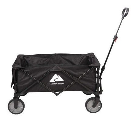 Carreta Plegable Multiusos Para Campamento, Color Negro