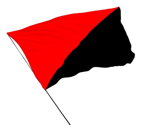 Bandeira Simbolismo Anarquista Anarquismo 1,50m X 1m Cor