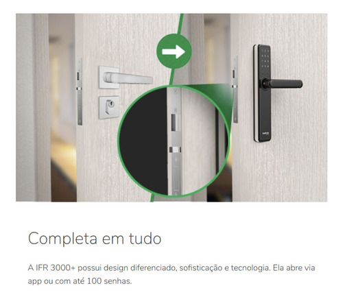 Fechadura Digital Intelbras Ifr 3000 Smart Com Maçaneta