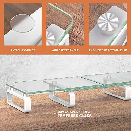 Imagen 2 del producto Soporte De Doble Monitor, Soporte De Computadora, Organ...