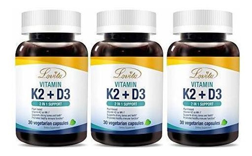 Suplemento Vitamina D - Lovita Vitamina K2 + D3, 400 Ui De V