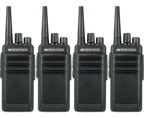 Kit X 4 Handy Radio Walkie Talkie Newvision Uhf + Auricular