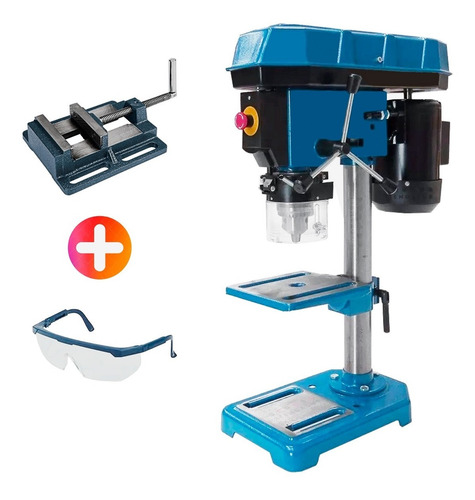 Imagen 1 de 8 de Taladro De Banco Mandril 16 Mm 500 Watts 5 Vel + Morsa + Acc