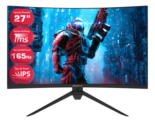 Pack Monitor Gamer Curvo Led 27 Fhd 165hz 1ms + Bt