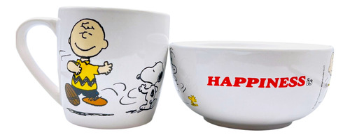 Set De Taza Y Tazón Cerealero Vajilla Desayuno 2 Pz Cerámica